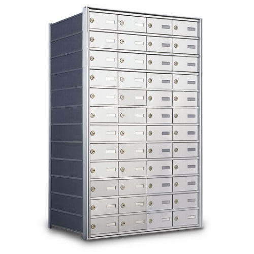 CAD Drawings American Postal Manufacturing Co. Rear Loading 48-Door Horizontal Private Mailbox